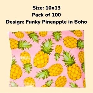 Summertime 🌼 10x13 Pack of 100 Pack PolyMailers! Funky Pineapple Boho!